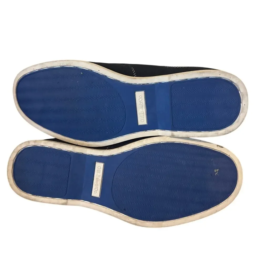 G.H. Bass Hampton Core 2 WW Men's Navy &‎ Brown Leather Boat Shoes Size 10M EUC